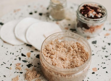 Vanilla-scented body scrub