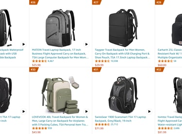 hot selling backpacks on amazon