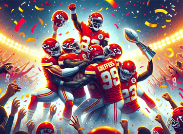 Kansas City Chiefs Players Celebrating together