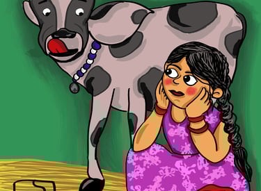 Digital art- The little cow