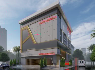 Commercial office space in Hyderabad with glass facades and energy-efficient design