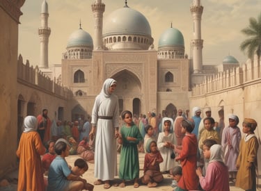 A caregiver comforting a child in a nurturing environment.