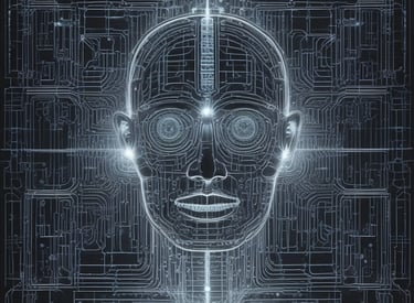 A conceptual image showing AI systems collaborating with users.