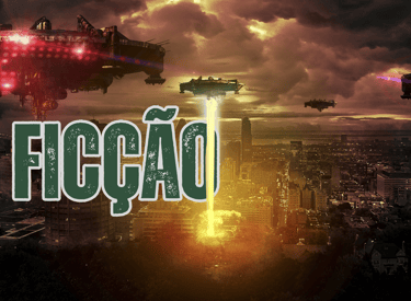 Um grupo de naves alienigenas atacando a Terra