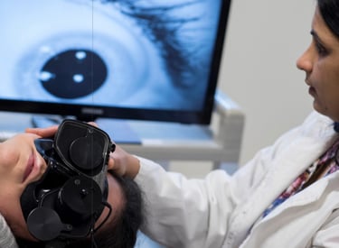 Dr. Naseem Chatiwala performs vestibular therapy