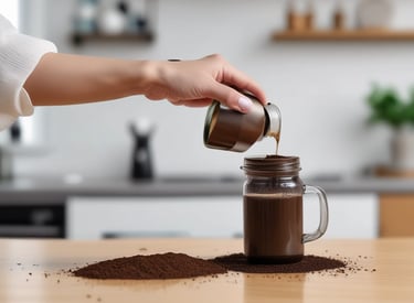 An assortment of mushroom coffee packets arranged aesthetically.