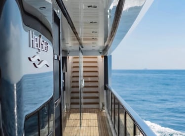 a boat with a view of the ocean