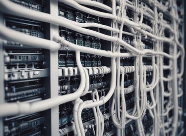 A professional locking shield icon glowing in dark purple hues symbolizing cybersecurity.