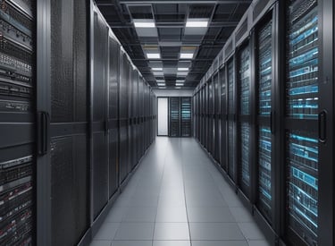 A sleek, futuristic interface displaying AI data analytics on a dark purple background.