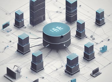 A sleek, futuristic interface displaying AI data analytics on a dark purple background.