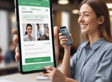 A group of government leaders collaborating over futuristic service design plans.