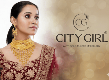 City Girl Jewellery 18 Carat Gold Plated Bridal Wear Cocktail Party