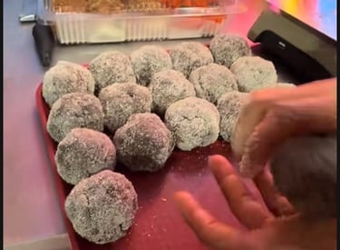 Bolas de Caramelo en Polvo