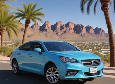 A serene workspace by a sunlit window overlooking a peaceful cityscape.