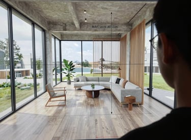 Blueprints and proposals laid out on a conference table