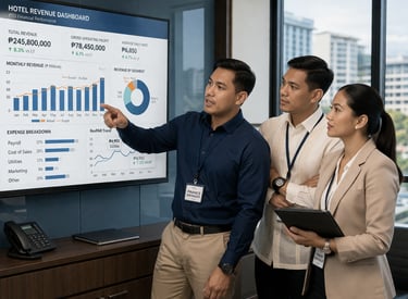 Hotel consultant advising on hospitality revenue performance