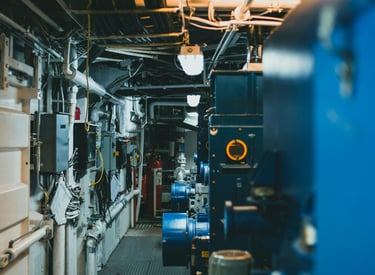 Sala de máquinas correctamente mantenida