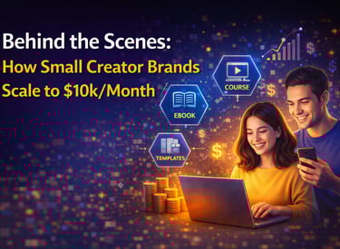 Content creators scaling a brand to $10k monthly using courses, ebooks, and digital templates.