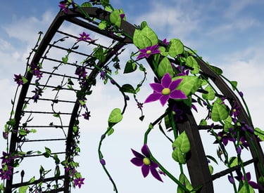 Houdini Digital Asset used in Unreal Engine to create flower and ivy vines.