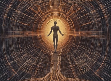 Hands gently holding a glowing orb representing non-local intelligence.