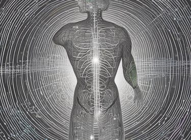 A glowing network of interconnected light nodes symbolizing systemic coherence.