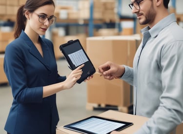 Team meeting discussing logistics plans around a table