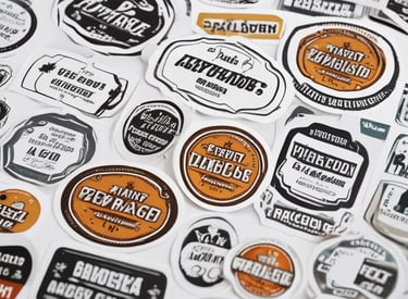 Close-up of a stack of sleek business cards with crimson and black accents on a wooden desk.