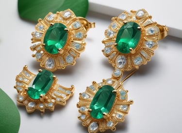 A pair of elegant earrings that reflect modern design and luxury.