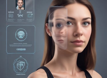 High-tech facial recognition device installed at a modern office entrance.