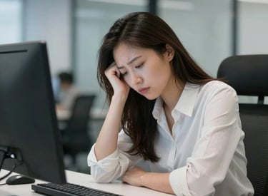 Team meeting with distracted and disengaged employees