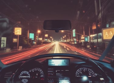 A technician gently cleaning a traffic sign surrounded by greenery on a sunny day.