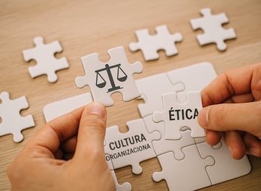 Ilustração sobre ética e cultura organizacional na prevenção do assédio moral