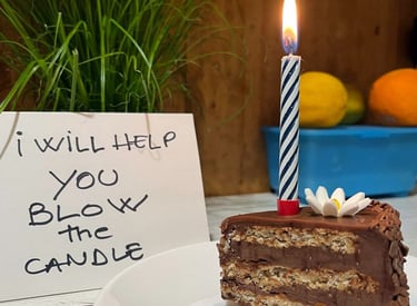 One, two, three... Bloow! Poof poof!