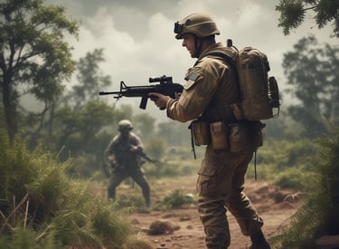 An intense wolf silhouette against a forest background, representing the hunter wolf's strength.