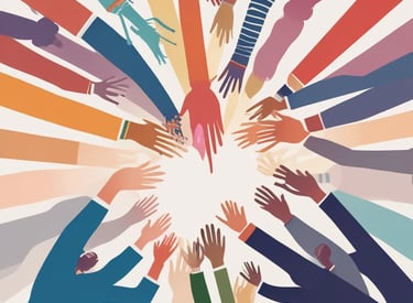 A group of people with disabilities engaging in a creative workshop together.