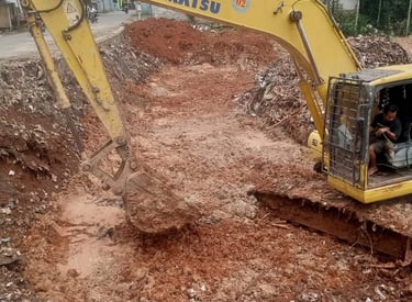 Pekerjaan cut and fill .perumahan family urban kota Bekasi
