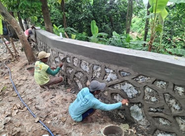 Pekerjaaan tanggul perumahan villa mutiara Bojong kulur Kota Bekasi
