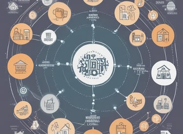 Team collaborating over laptops with code and design sketches visible, bathed in natural light.