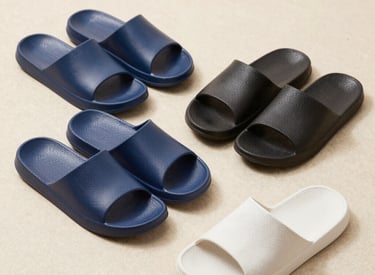 A variety of men's socks and camisetas folded and stacked on a rustic table.