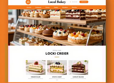 A vibrant screenshot of a local bakery’s new website homepage designed by GrowthPixel.