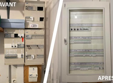 avant apres travaux electricien