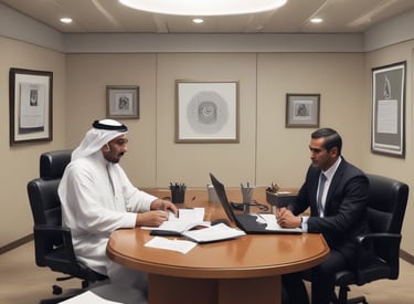 A customer service representative making a phone call to collect debts.