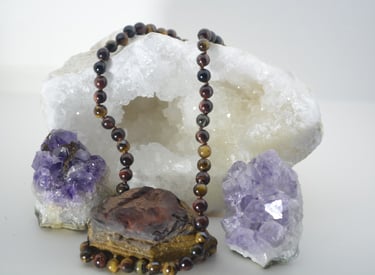 COLLAR DE OJO DE TIGRE. OJO DE HALCÓN. OJO DE BUEY