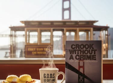 San Francisco Golden Gate Bridge and Crook Without A Crime book