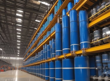 Workers assembling pipelines under a bright blue sky in Maracaibo.