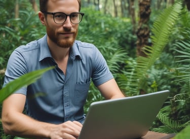 Volunteers setting up a colorful market stall with promotional materials.
