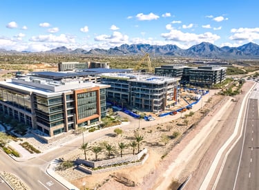 Aerial architectural photography of the built environment