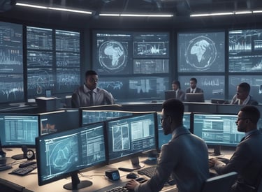 A cybersecurity expert reviewing a digital security audit report on a laptop.