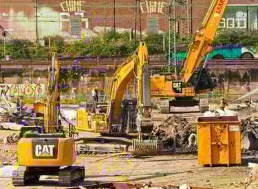 a group of construction workers working on a construction site