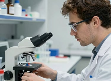 Modern laboratory with engineers working on water purification technology prototypes.